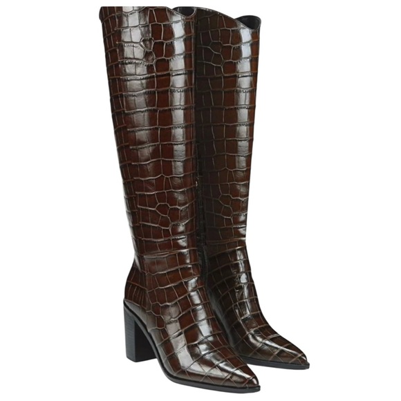 Franco Sarto Shoes - EUC Franco Sarto Leather Ticada Knee High Boots Brown Size 10